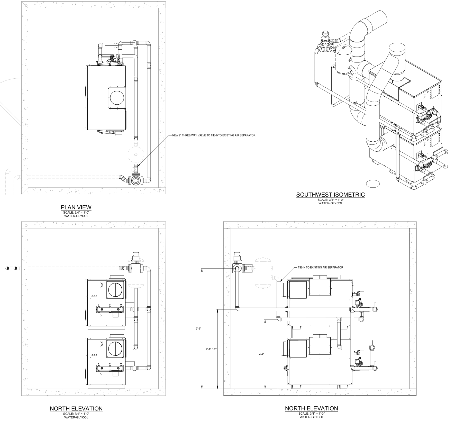 Water Glycol System Piping Design